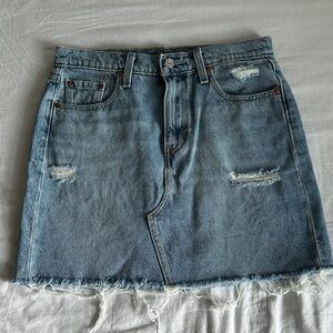 Levi's Light Blue Denim Mini Skirt